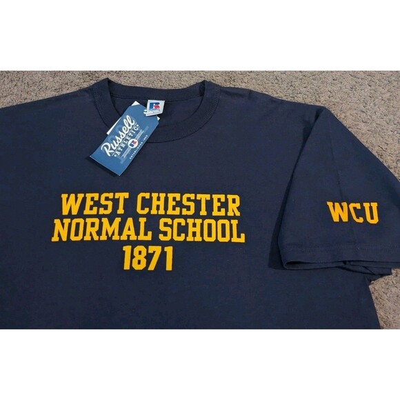 Vintage Y2K Russell Athletic West Chester University Normal School T-Shirt Men's - Picture 1 of 6
